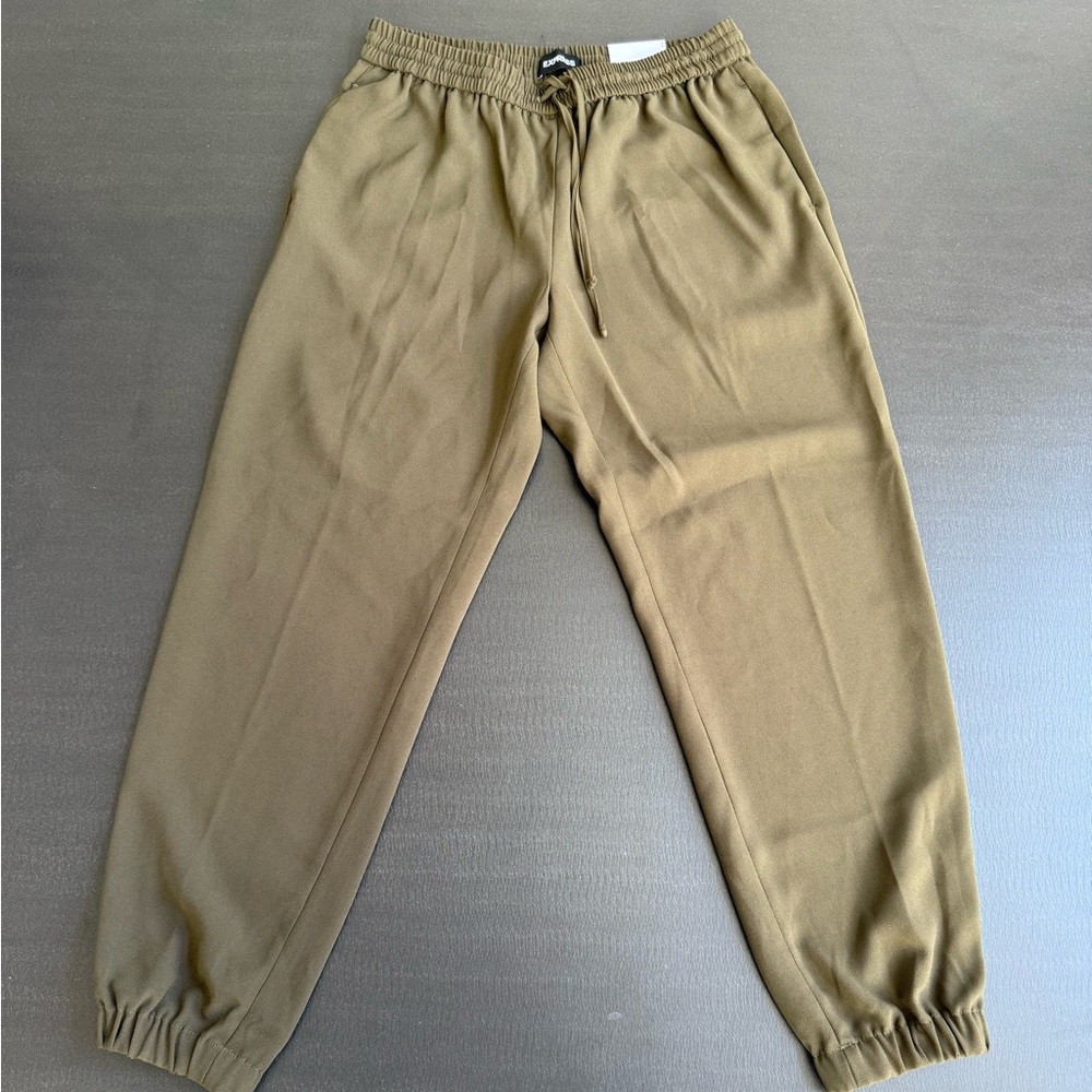 Express Tan Ankle Cropped Pants